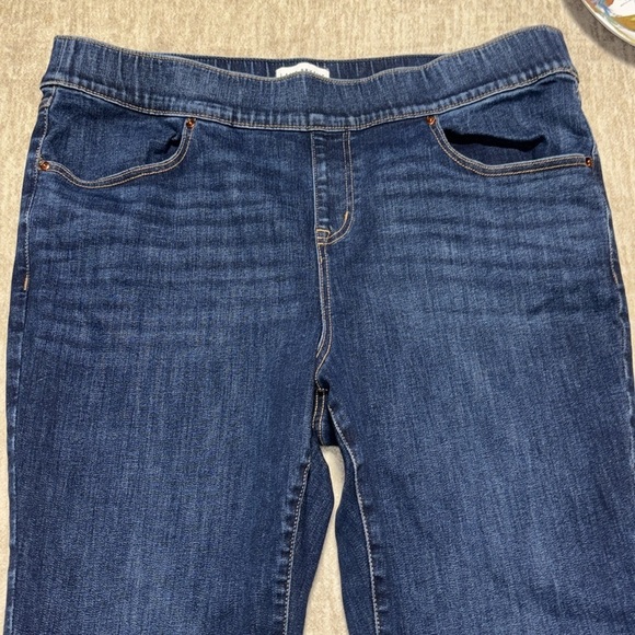 20 short plus size Jeans Lane Bryant pull on high rise jegging stretch! - Picture 2 of 7